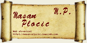 Mašan Pločić vizit kartica